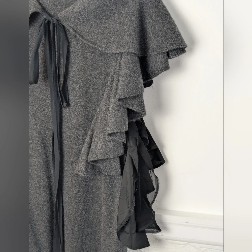 Sacai • Wool Ruffle Bow Sweater Dress - Picture 6 of 16